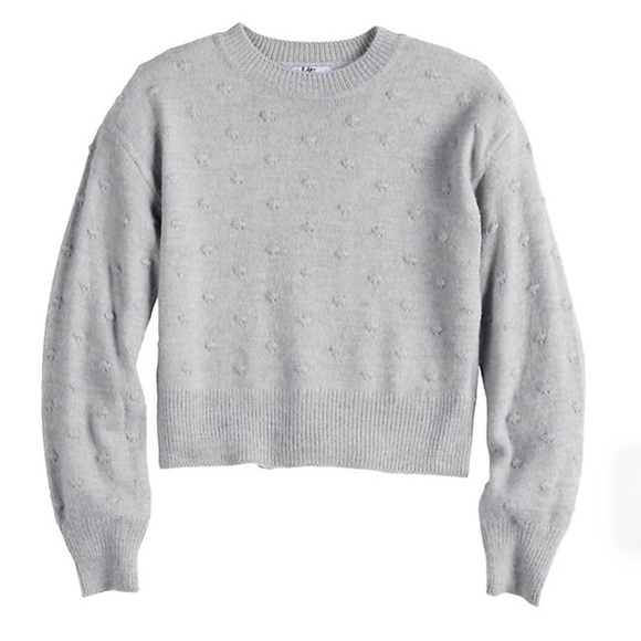 Vylette Bauble stitch heather gray sweater jrs. XXL NWT - Picture 2 of 14